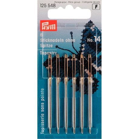 Tapestry needles without point No. 14 (Prym) - 6pcs/card