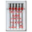 Machine Needles ORGAN SUPER STRETCH 130/705H - Assort - 5pcs/plastic box