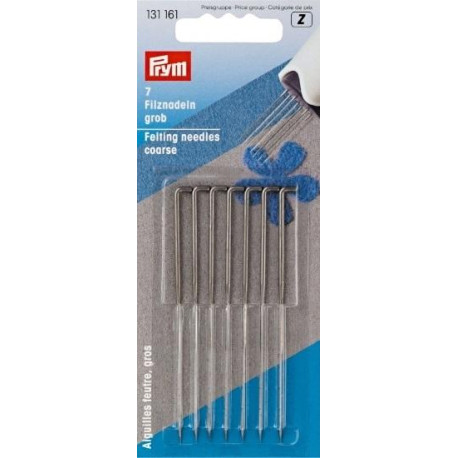 Felting needles coarse (Prym) - 7pcs/card