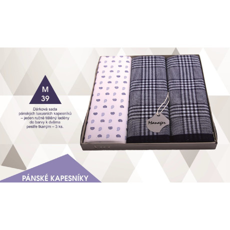 Mens handkerchiefs M39 - 3pcs/box