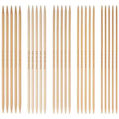 Knitting needles bamboo - 20cm - asort (Prym) - 5set/card