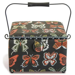 Sewing basket L square Butterfly - 1pc