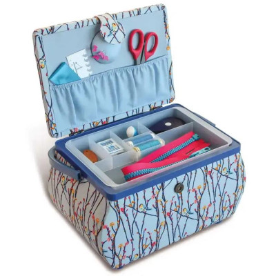 Sewing basket L Blue Birds (Prym) - 1pc