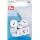 Linen Buttons 17 mm white (Prym) - 16pcs/card