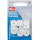 Linen Buttons 15 mm white (Prym) - 18pcs/card