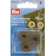 Magnetic sew-on buttons 19 mm antique brass (Prym) - 3pcs/card