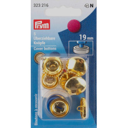 Cover buttons 19 mm - gold (Prym) - 5pcs/card