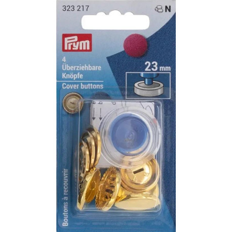 Cover buttons  23 mm - gold (Prym) - 4pcs/card