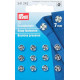 Brass Snap Fasteners - 7 mm silver (Prym) - 12 pcs/card