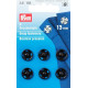 Brass Snap Fasteners - 13 mm black (Prym) - 12 pcs/card