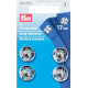 Brass Snap Fasteners - 17 mm silver (Prym) - 4 pcs/card