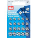 Brass Snap Fasteners - 6-11 mm silver (Prym) - 20 pcs/card