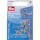 Brass Hooks and Eyes 1 - silver (Prym) - 12pairs/card