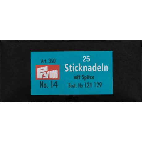 Vyšívací jehly Chenille - ostré 14 (1,9x60mm) Prym - 25ks/psaníčko, 10psaníček/krabička