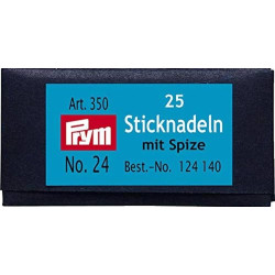 Vyšívací jehly Chenille - ostré 24 (0,8x37mm) Prym - 25ks/psaníčko, 10psaníček/krabička