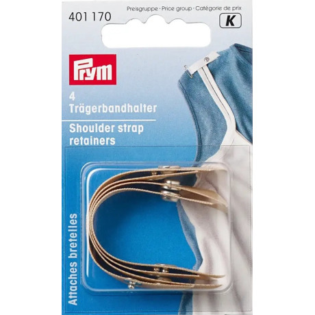 Shoulder strap retainers, flesh (Prym) - 4pcs/card