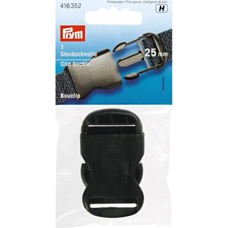 Clip buckles strong 25mm - c. black (Prym) - 1pcs/card