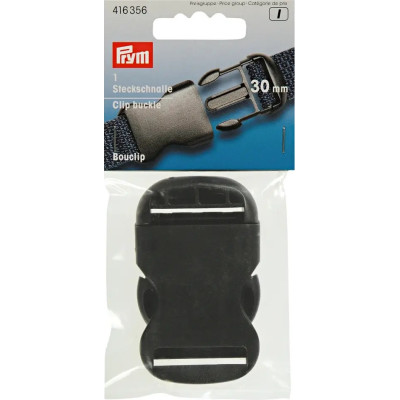 Clip buckles strong 30mm - c. black (Prym) - 1pcs/card