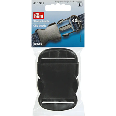 Clip buckles strong 40mm - c. black (Prym) - 1pcs/card