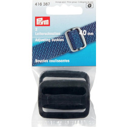 Adjusting buckles 40mm - c. black (Prym) - 2pcs/card