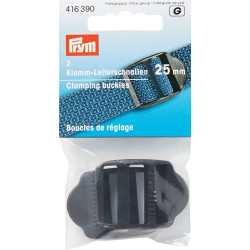 Clamp adjusting buckles 25mm - c. black (Prym) - 2pcs/card