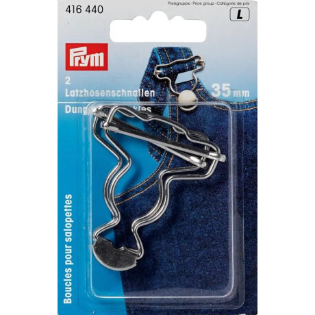 Overalové závěsy 35mm - b.stříbrná (Prym) - 2ks/karta