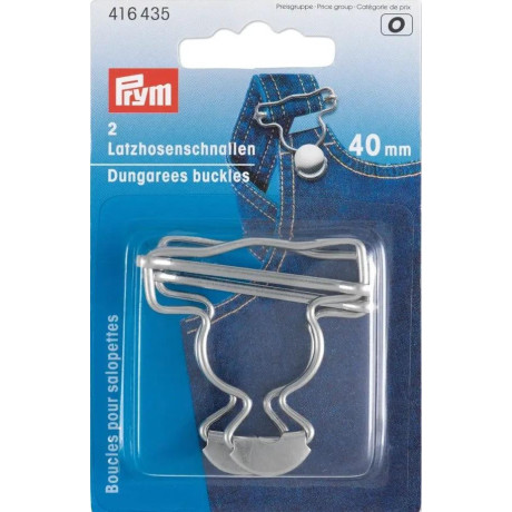 Overal buckles 40mm - c. silver (Prym) - 2pcs/card