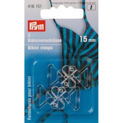 Bikini and belt clasp 15mm - c. transparent (Prym) - 2pcs/card