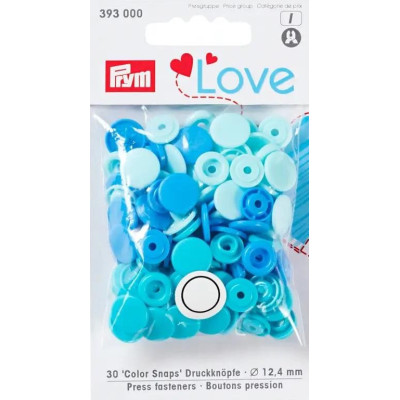 Press fasteners Colour Snaps PRYM LOVE 12,4mm - c. blue - 30pcs/card