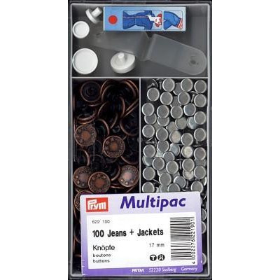Jeans buttons 17mm - antique copper (Prym) - 100pcs/box
