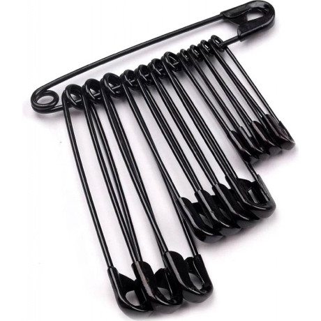 Mild Steel Safety Pins 28-40-50 - Black - 11/12 - 50bunches/box