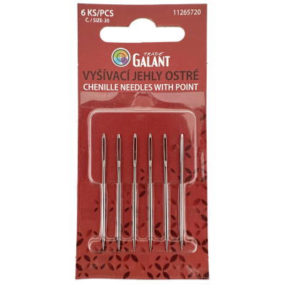 Chenille needles with point NI No. 20 - 6pcs/card