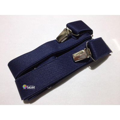 Men's Braces Suspenders width 3cm length 115cm, X-Shape - c.dark blue - 1pcs