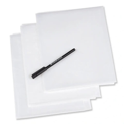 Pattern films, with pencil (Prym) - 1set/polybag