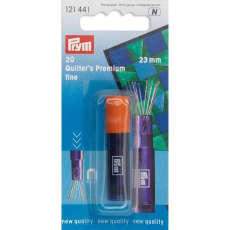 Quilting needles fine 0,6 x 23mm (Prym) - 20pcs/card