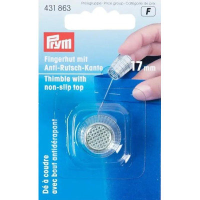 Thimble with anti-slip edge, 17 mm (Prym) - 1pcs/card