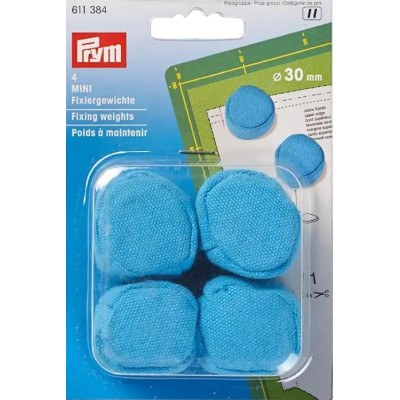Fixing weights MINI, Ø 30mm, blue (Prym) - 4pcs/card