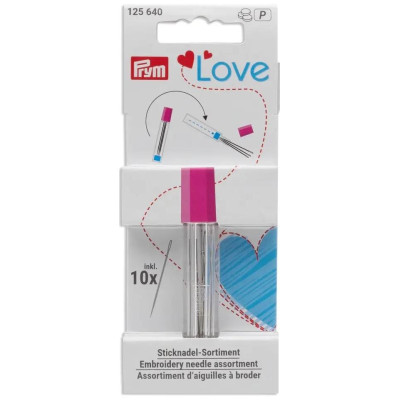 Embroidery needle range in needle case Prym Love (Prym) - 1pcs/card