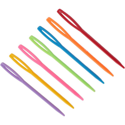 Plastic Hand Needles 70mm - assoted col. - 1000pcs/polybag