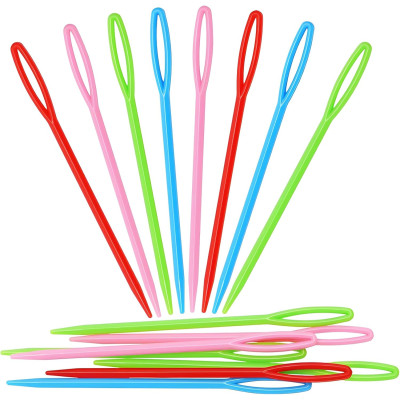 Jehly ruční plastové 90 mm - asort barev - 1000ks/sáček