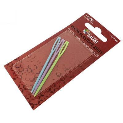 Childrens Plastic Hand Needles GALANT 70mm - 3pcs/card
