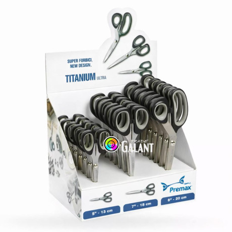 Display box PREMAX - 18 scissors 13+18+20cm