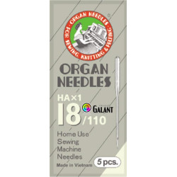 Machine Needles ORGAN HAx1 130/705H - 110/18 - 5pcs/package