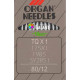 Industrial machine needles ORGAN TQx1 - 80/12 - 10pcs/card