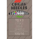 Jehly strojové průmyslové ORGAN TQx3 - 100/16 - 10ks/karta
