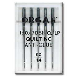 Machine Needles ORGAN QUILTING ANTI-GLUE 130/705H - QULP - 90 - 5pcs/plastic box
