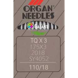 Jehly strojové průmyslové ORGAN TQx3 - 110/18 - 10ks/karta