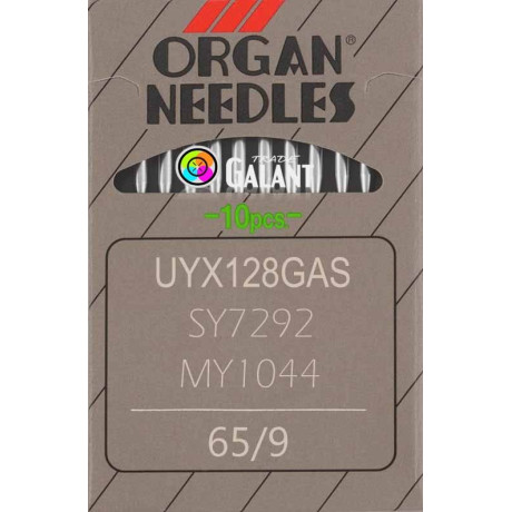 Industrial machine needles ORGAN UYx128GAS - 65/9 - 10pcs/card