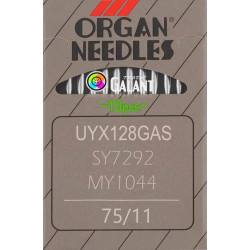 Industrial machine needles ORGAN UYx128GAS - 75/11 - 10pcs/card