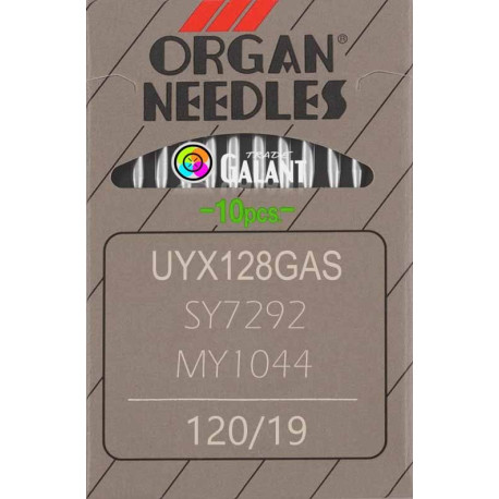 Industrial machine needles ORGAN UYx128GAS - 120/19 - 10pcs/card